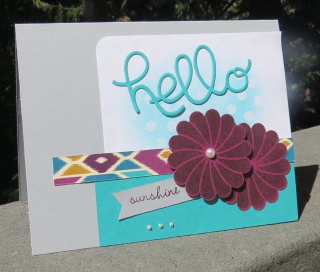 Bohemian Designer Series Paper based HELLO SUNSHINE card