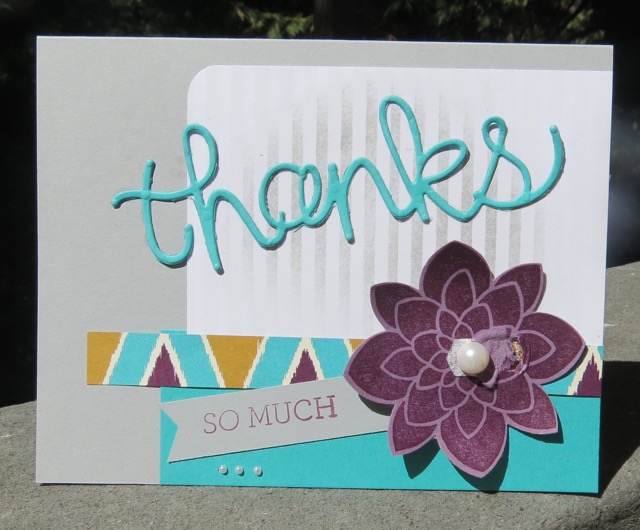Bohemian Designer Series Paper based THANKS card
