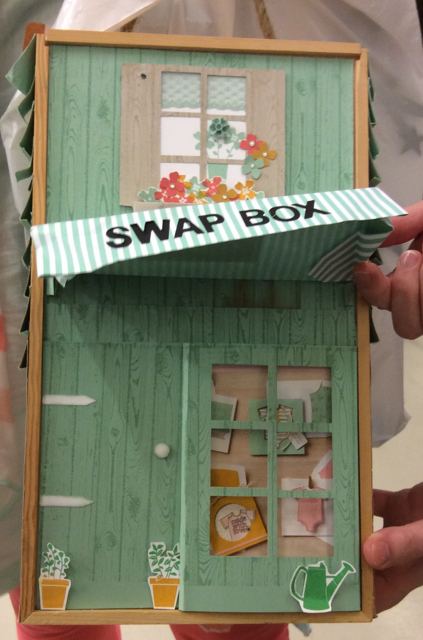 Swap box, awning raised up fully