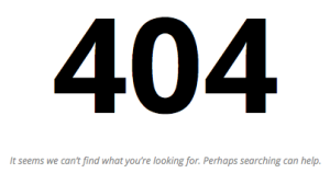 404 message - icky