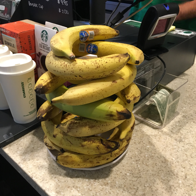 Starbuck's stack o' bananas