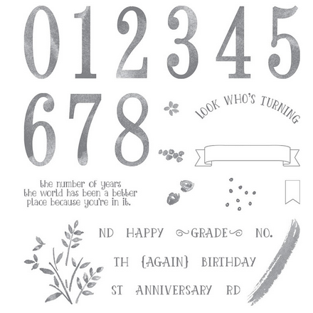 Number of Years stamp set, 140653