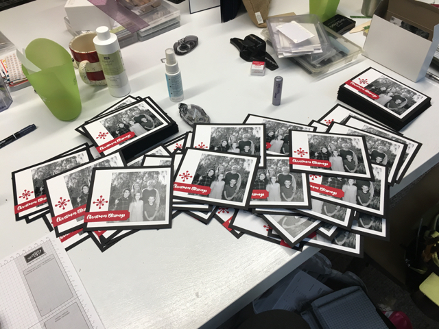Jen's black/white cards with red accents