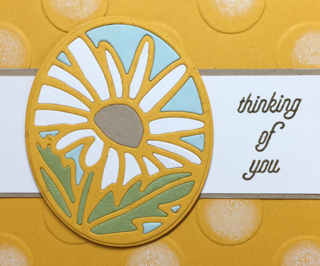 Color pieced daisy from the Timeless Tags Thinlits Dies