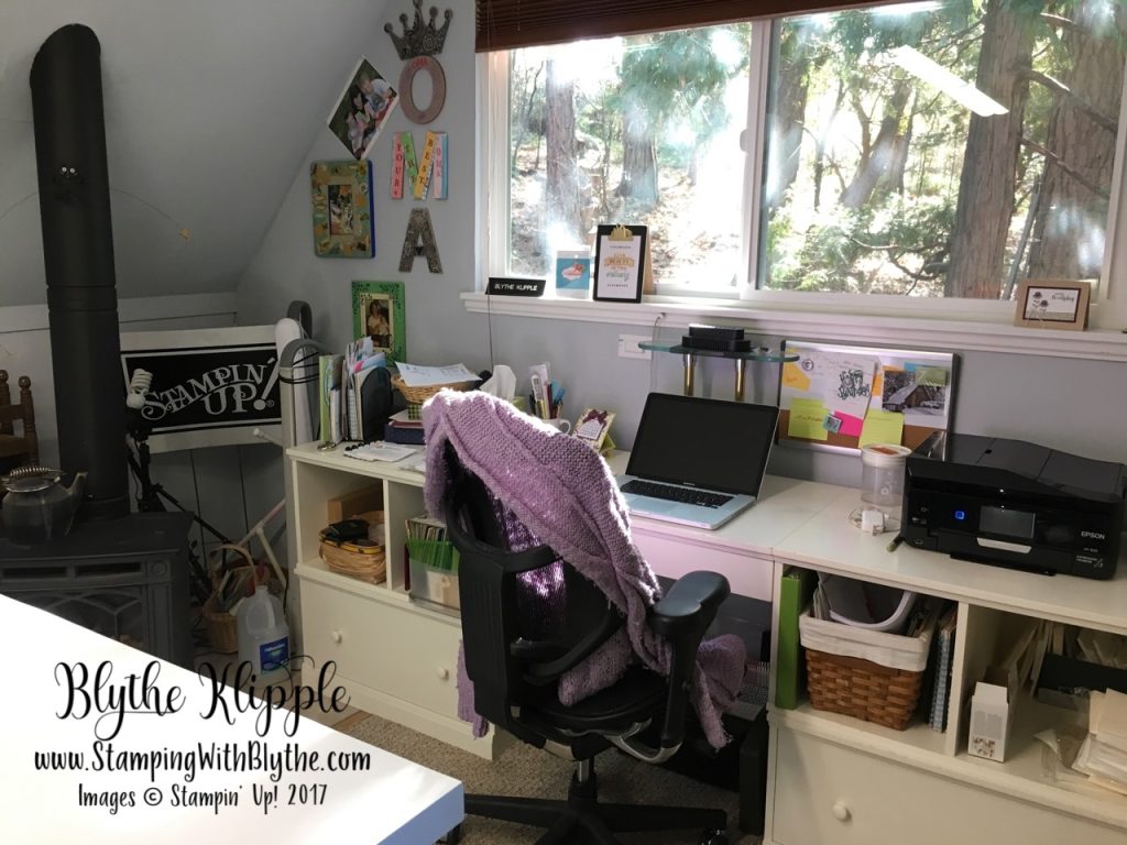 delayed decision making - my desk and forest view
