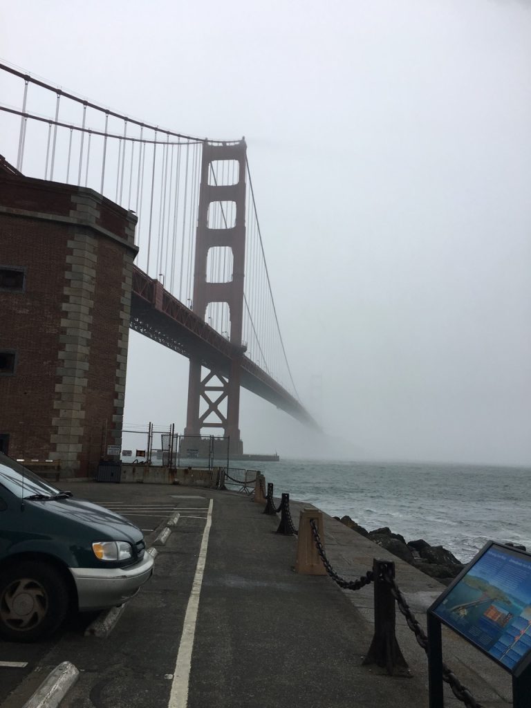 Golden Gale bridge - fog in