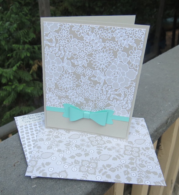 Bow Builder Punch accenttamped greeting card