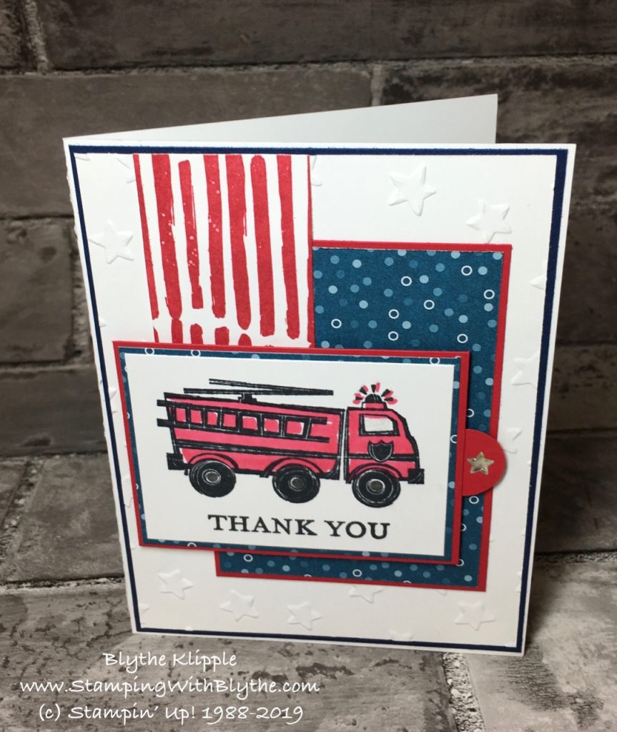 The Second Fire Truck Thank You Card