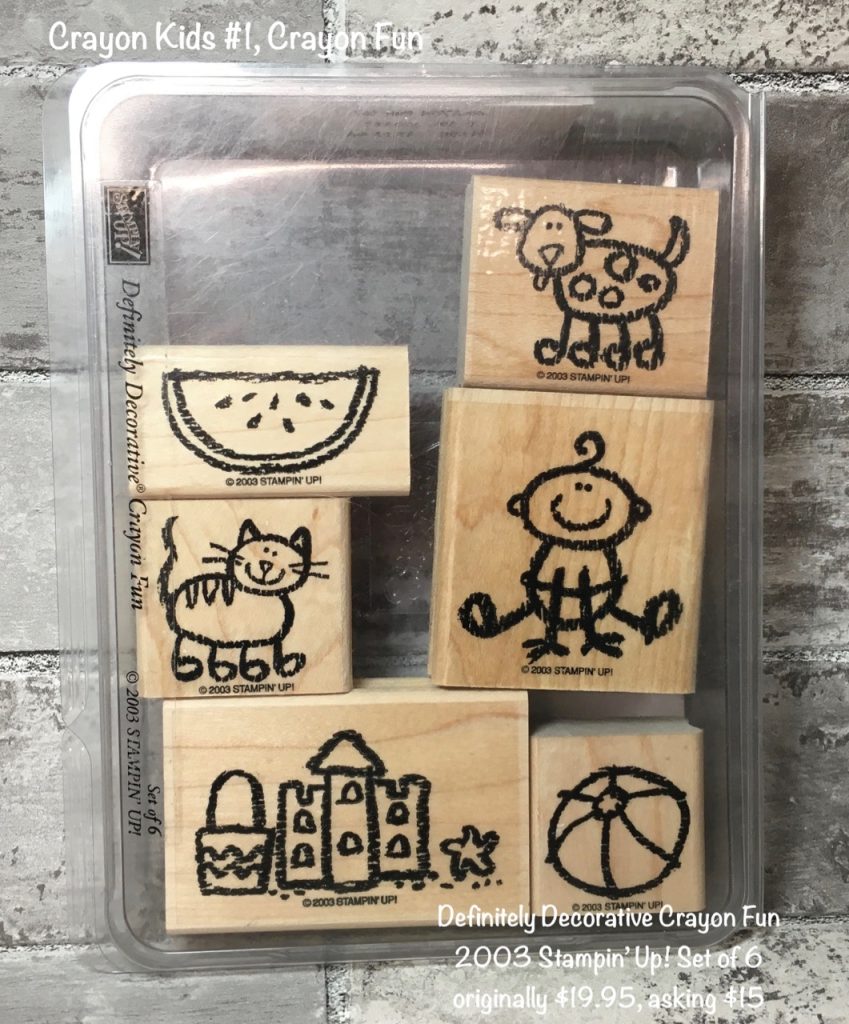 Wood Mounted $5 and up Retired Stampin Up Stamp Sets 