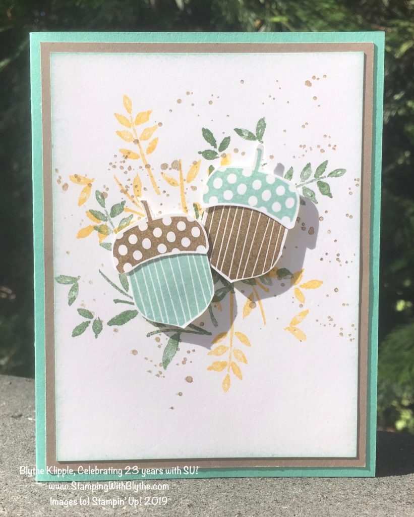 Acorn Builder punch Autumn-y card