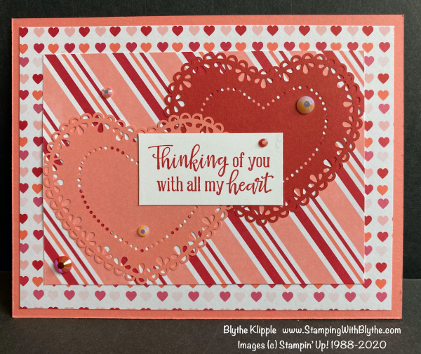 Thinking of you with all my heart valentine card