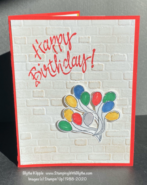 Zion's hand stamped birthday card